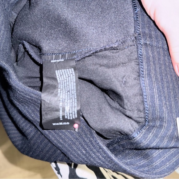 Theory Talbert Fairfield Knit Wide Leg Pinstripe Trousers Navy Blue Size M - Picture 6 of 9